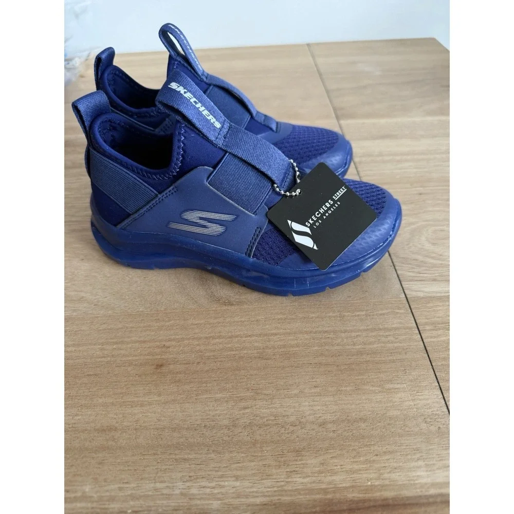 Skechers Fast Ice Slip On Sneakers Boys Little Kid 12.5 Navy 403878L NWT